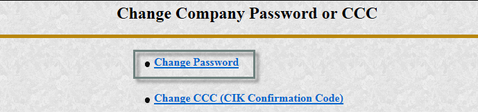 Select Change Password on UI