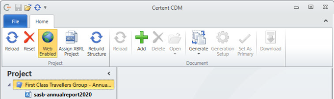 Project Module Menu Options