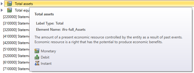 Tooltip Showing Element Properties