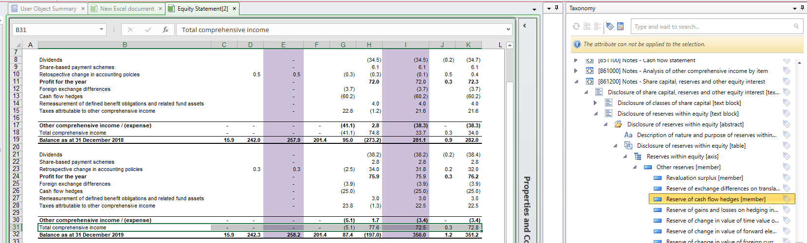 Dimensional Attribute Can't be Applied Until Concept Attribute is Applied