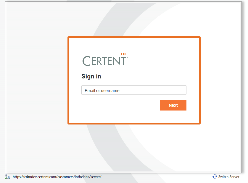 Server Selection for the CDM Desktop Client 