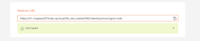 Redirect URL